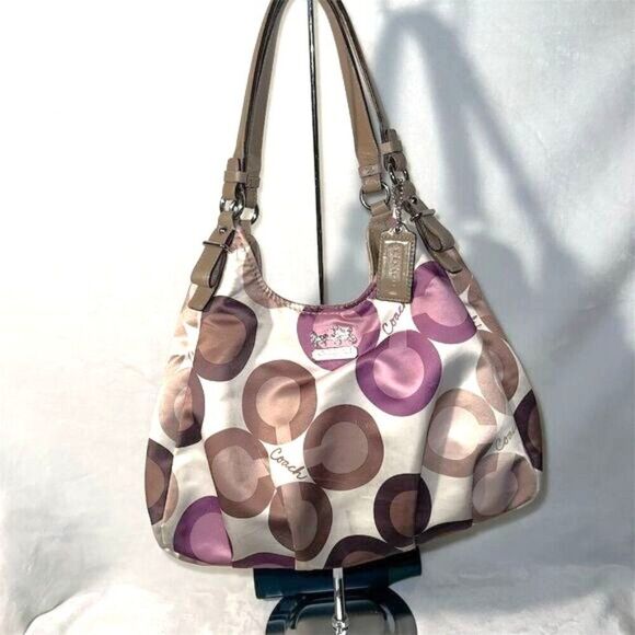 Coach Maggie Signature Multicolor Shoulder Bag Women's Handbag - Picture 1 of 15